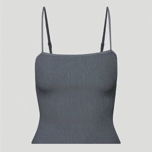 Aritzia Babaton Sculpt Knit Cami Tank, XS, echo grey